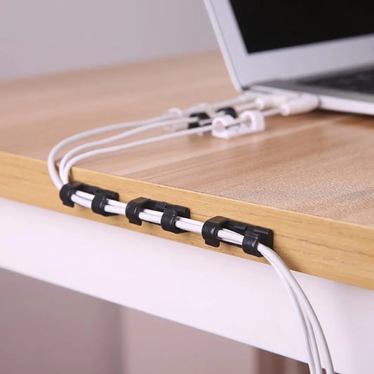 9502 Plastic Clips Stronger Adhesive Tape Cable Manager Wire Manager Wire Clamp Wire Clips For Cable Cable Organizer Cord Holder Cord Clips For Car Office And Home (20 Pcs Set) - Zidbik