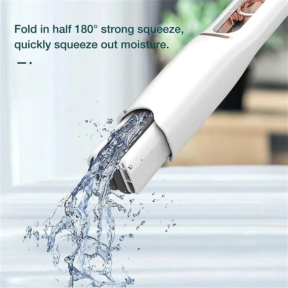 Portable Self-squeeze Short Mop Mini Hand Wash-free Strong Absorbent Mop With 1 Cotton Head Cleaning Sponge For Bathroom Kitchens Table - Zidbik