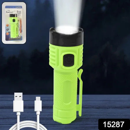 4 Modes Super Bright Led Torch High Lumens Fast Charging Flashlight Torch (1 Pc) - Zidbik