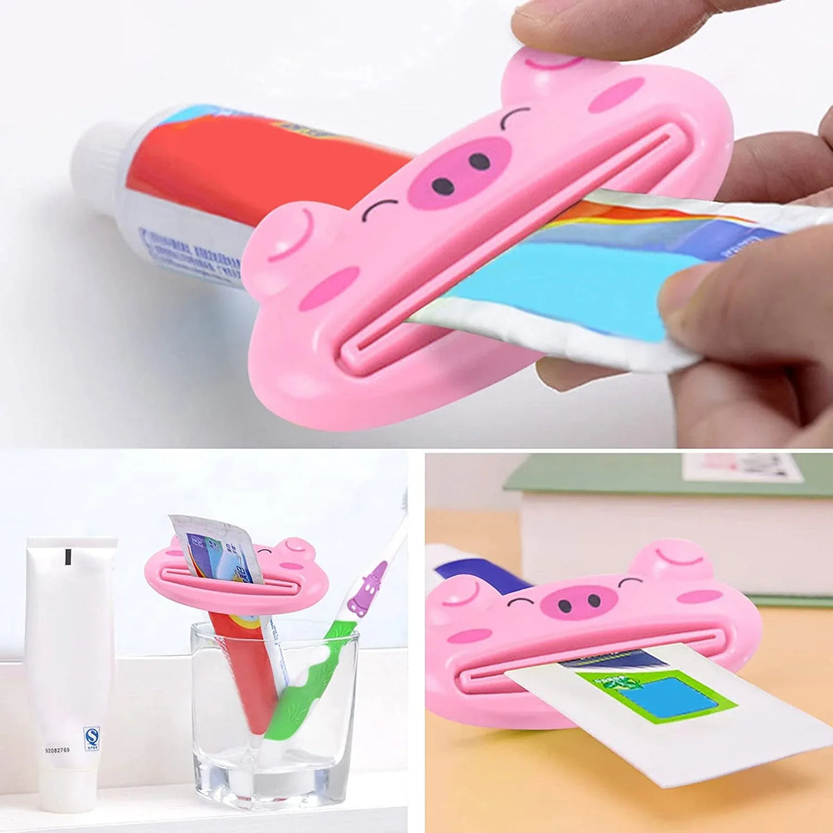4876 Toothpaste Tube Squeezer 3.5inch Animal Toothpaste Squeezer Tube Squeezer Toothpaste Clip For Extruding Toothpaste Facial Washing Milk Tomato Sauce And Other Tubular Items ( 1 Pc ) - Zidbik