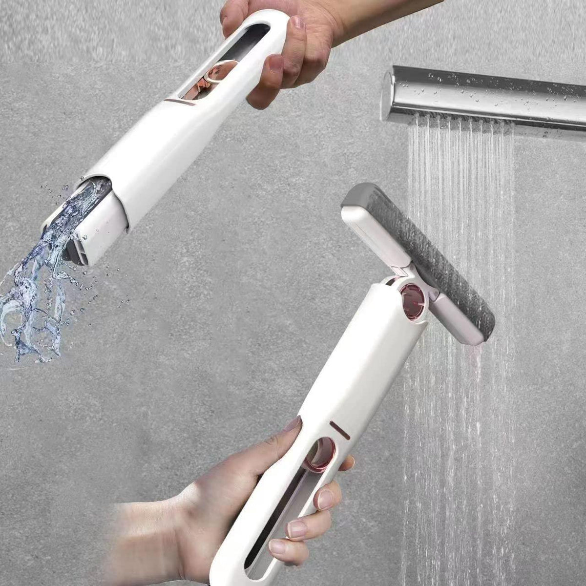Portable Self-squeeze Short Mop Mini Hand Wash-free Strong Absorbent Mop With 1 Cotton Head Cleaning Sponge For Bathroom Kitchens Table - Zidbik