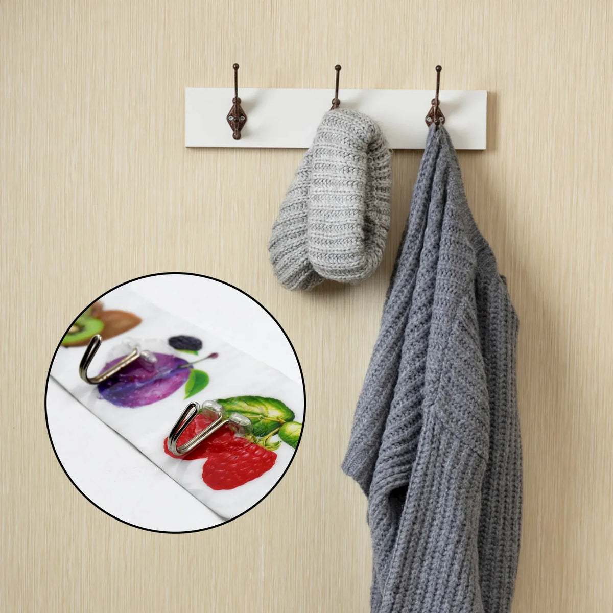 4868 Tranparent Wall Hook Strong Wall Hook Adhesive Hook Wall Hooks High Quality Premium Hook For Home Office Multiuse Hook ( 6pc ) - Zidbik