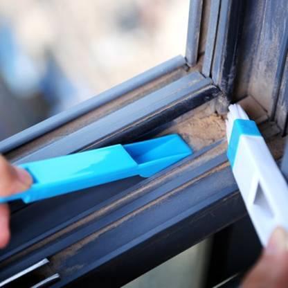 0850 2 In 1 Multi-function Plastic Window Slot Keyboard Wardrobe Dust Removal Cleaning Brush - Zidbik