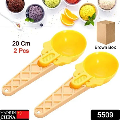 Ice Cream Scoop Set (2PCS) with Trigger | Watermelon Scooper & Fruit Baller | Kitchen Dessert Serving Tool - Zidbik