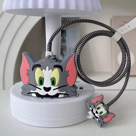 Cartoon Character Silicon Charger Case Cover For Ip 18-20w (Mix Design  1 Pc) - Zidbik