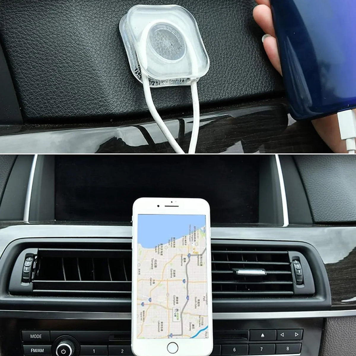 Multi Purpose Square Super Gel Pads For Holding Mobile Spiral Cable Protector (1 Pc) - Zidbik