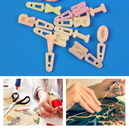 Alphabet Letter Beads Set For Craft Decoration (1 Set) - Zidbik