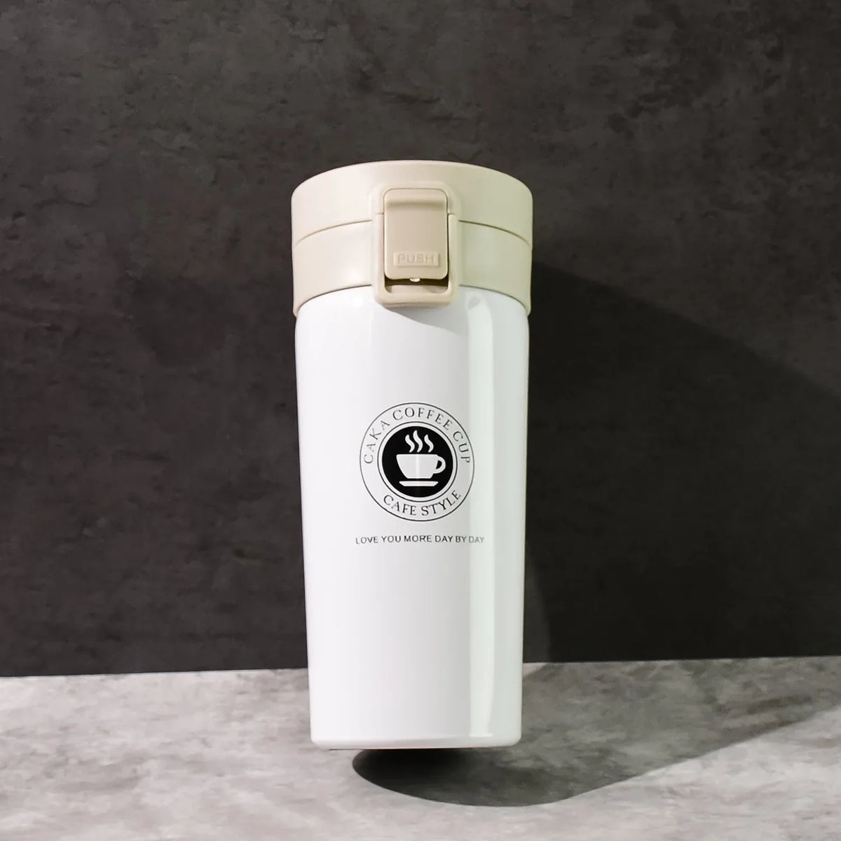 Stainless Steel Vacuum Insulated Coffee Flask With Flip Lock Lid (400ml 1 Pc) - Zidbik