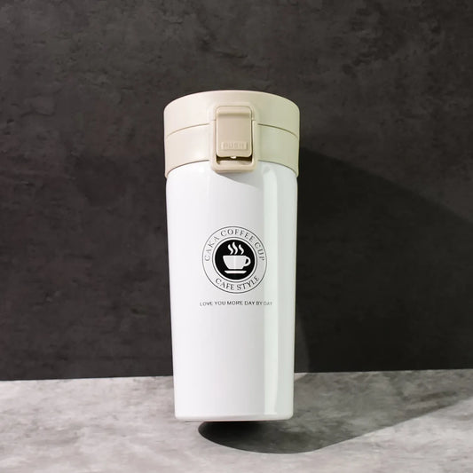 Stainless Steel Vacuum Insulated Coffee Flask With Flip Lock Lid (400ml 1 Pc) - Zidbik