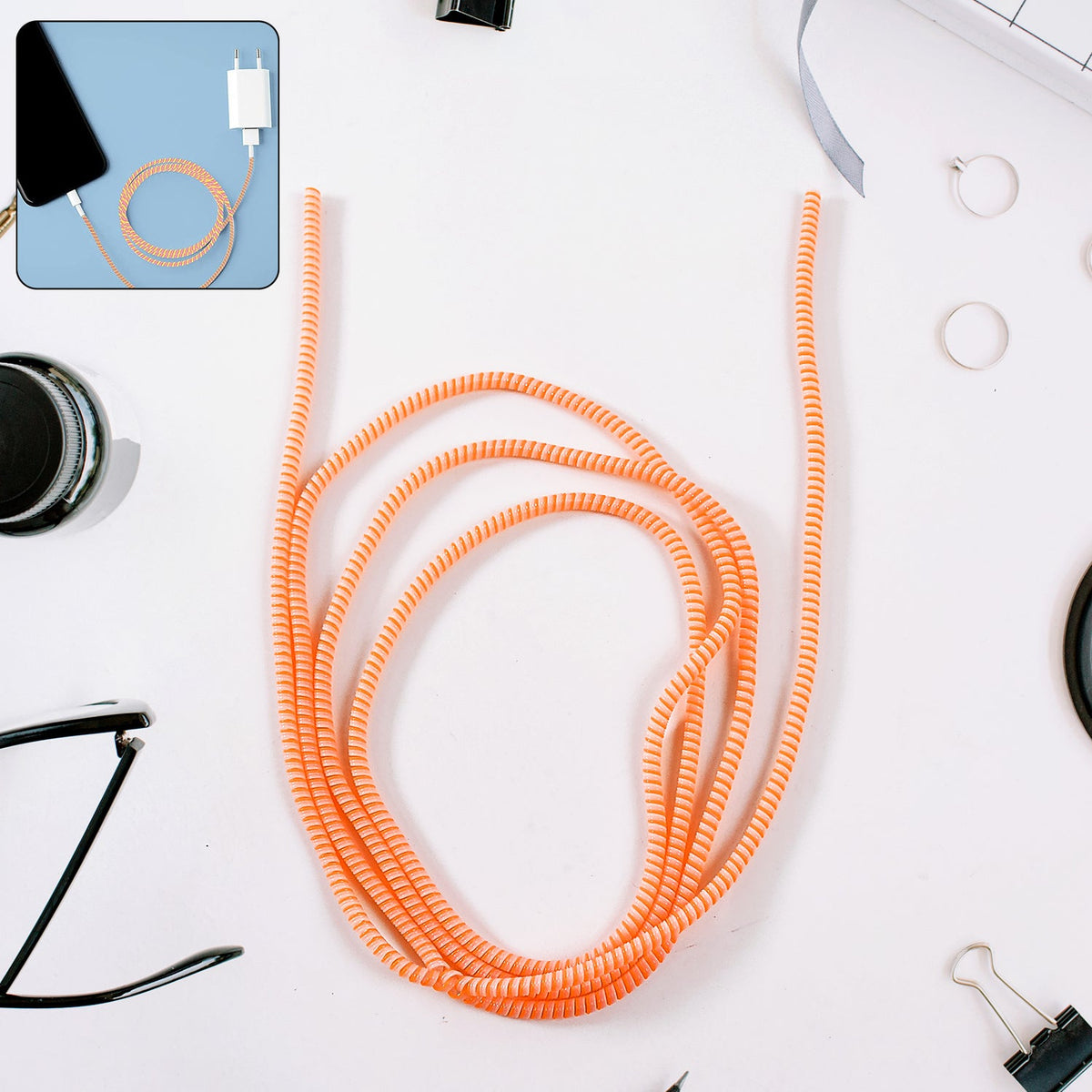 Flexible Spiral Cable Protector Sleeve (1 Pc) - Zidbik