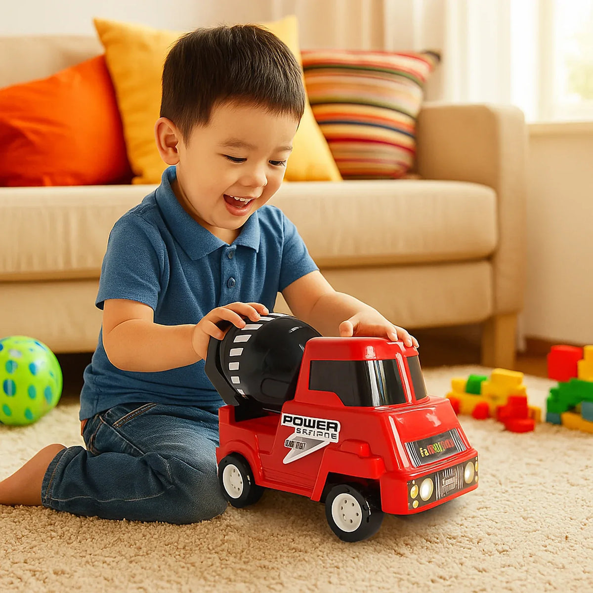 Funwoods Kids Power Cement Mixture Toy Truck - (1 Pc) - Zidbik