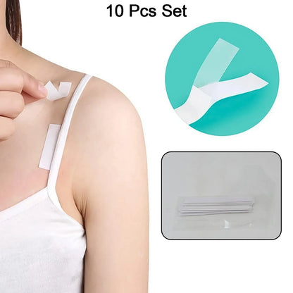 Waterproof Anti-Skid Disposable Medical Tape for Lingerie - 10 Pack - Zidbik