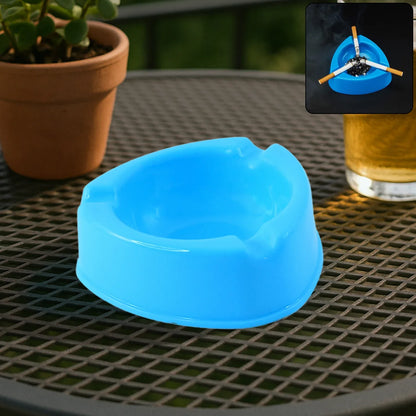Heavy Duty Plastic Ashtray (Mix Color 1 Pc) - Zidbik
