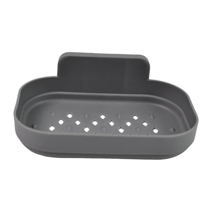 Plastic Soap Dish Holder For Bathroom Shower Wall Mounted Self Adhesive (1 Pc) - Zidbik