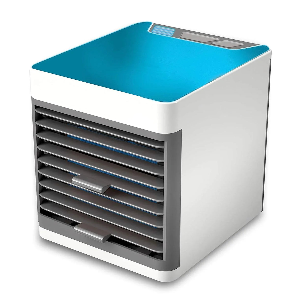 1464 Mini Portable Air Cooler Personal Space Cooler Easy To Fill Water And Mood Led Light And Portable Air Conditioner Device Cool Any Space Like Home Office - Zidbik
