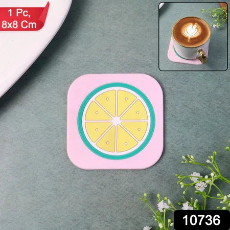 Premium Silicone Drink Coaster (1 Pc 88 Cm Mix Design) - Zidbik