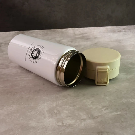 Stainless Steel Vacuum Insulated Coffee Flask With Flip Lock Lid (400ml 1 Pc) - Zidbik