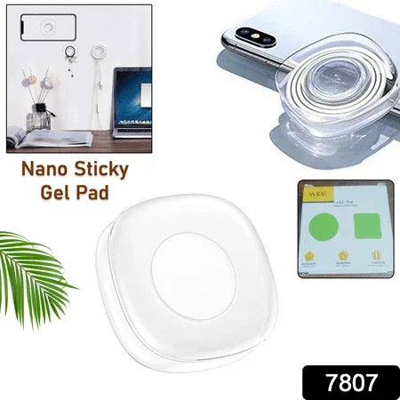 Multi Purpose Square Super Gel Pads For Holding Mobile Spiral Cable Protector (1 Pc) - Zidbik
