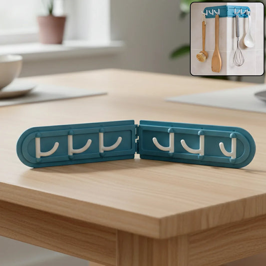 Foldable Rotating Wall-mounted Multipurpose Hook Rack (1 Pc) - Zidbik