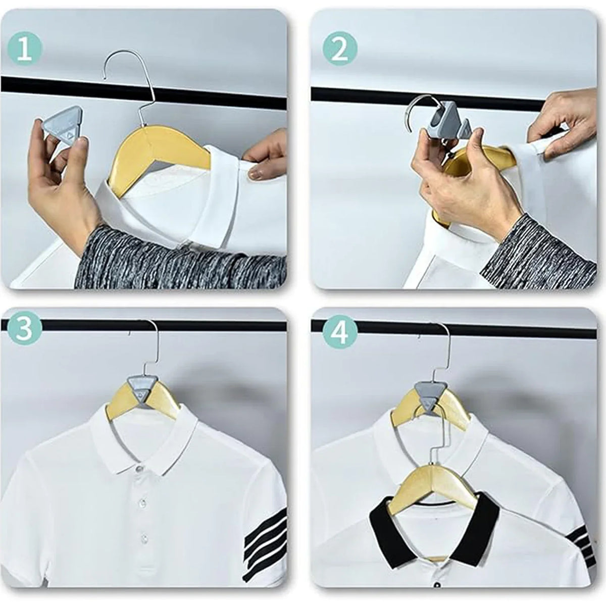 Multi-functional Plastic Triangle Hanger Connector Hooks 5 Pcs Set - Zidbik