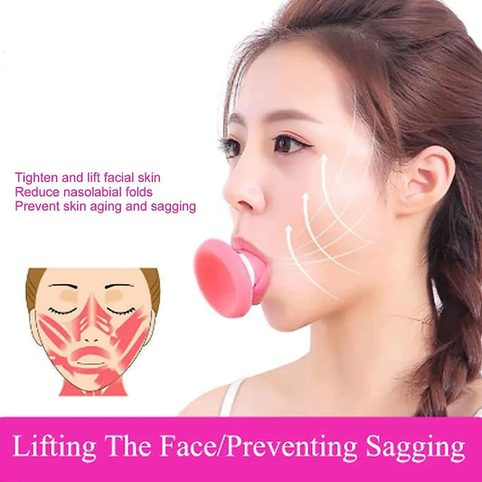 6104 Silicone Facial Jaw Exerciser Breathing Type Face Slimmer Breathing Type Face Slimmer Face Lift Inhaling Exhaling Tool Look Younger And Healthier - Helps Reduce Stress And Cravings - Zidbik