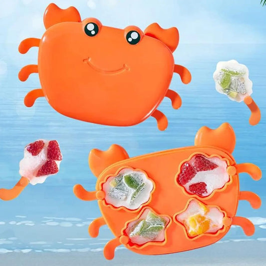 5532 Crab Ice Mold Household Ice Cream Mold Popsicle Mold Silicone Ice Cream Popsicle Childrens Ice Box Popsicle Box (1 Pc) - Zidbik