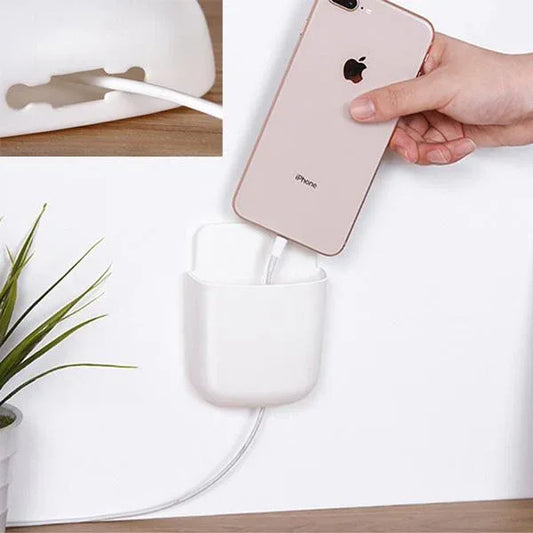 1487 Wall Mounted Storage Case With Mobile Phone Charging Holder - Zidbik