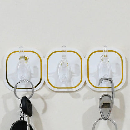 Transparent Adhesive Wall Hook (6 Pcs Set) - Zidbik