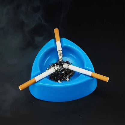 Heavy Duty Plastic Ashtray (Mix Color 1 Pc) - Zidbik