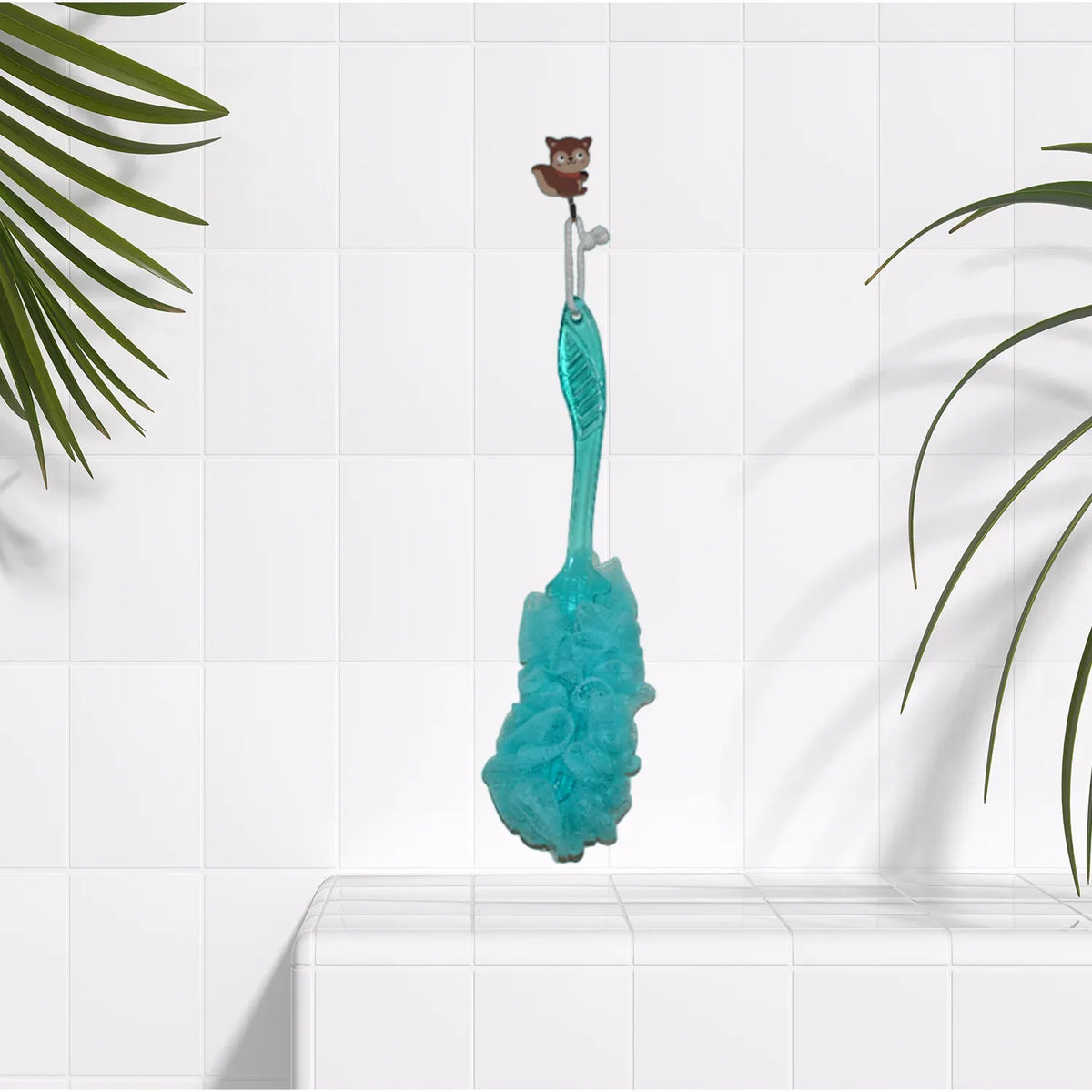 6702a Loofah Back Scrubber For Shower Long Handle Bath Sponge Shower Brush Soft Nylon Mesh Back Cleaner Washer Body Bath Brush For Women And Men Bathroom Shower Accessories (45 Cm) - Zidbik