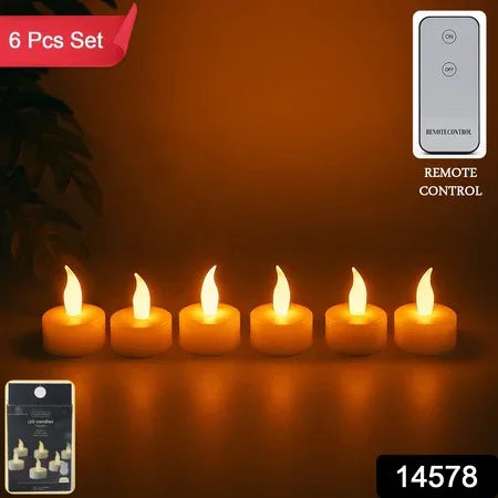 Premium 6 Piece Led Flameless Candle Light Set With Remote Control - Zidbik