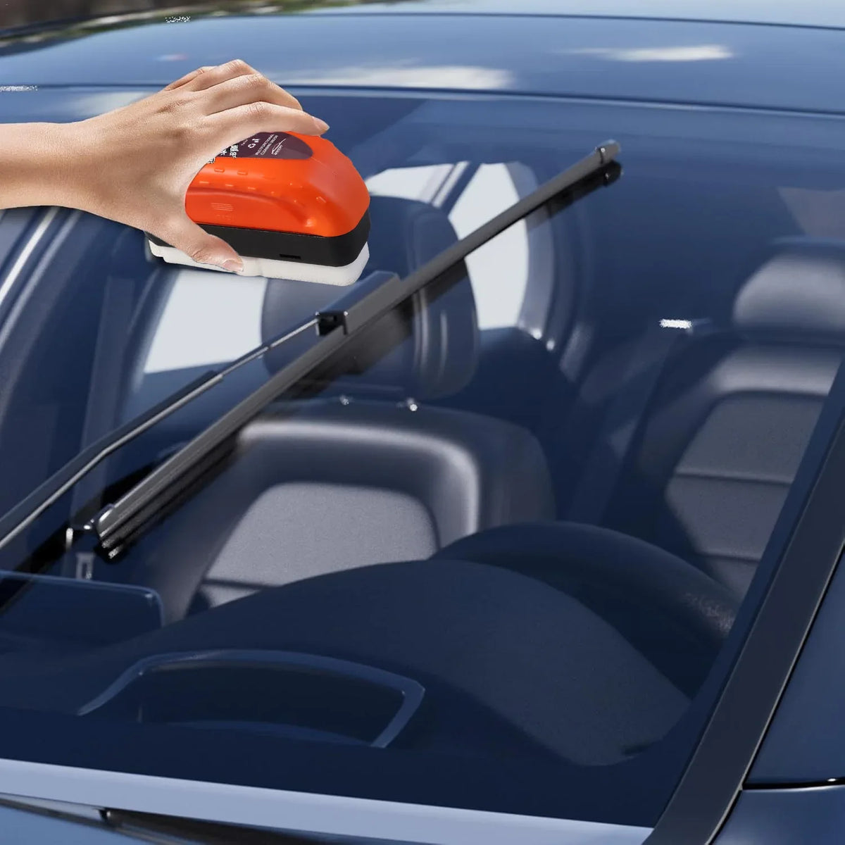 2-in-1 Car Oil Film Cleaning Brush - Zidbik