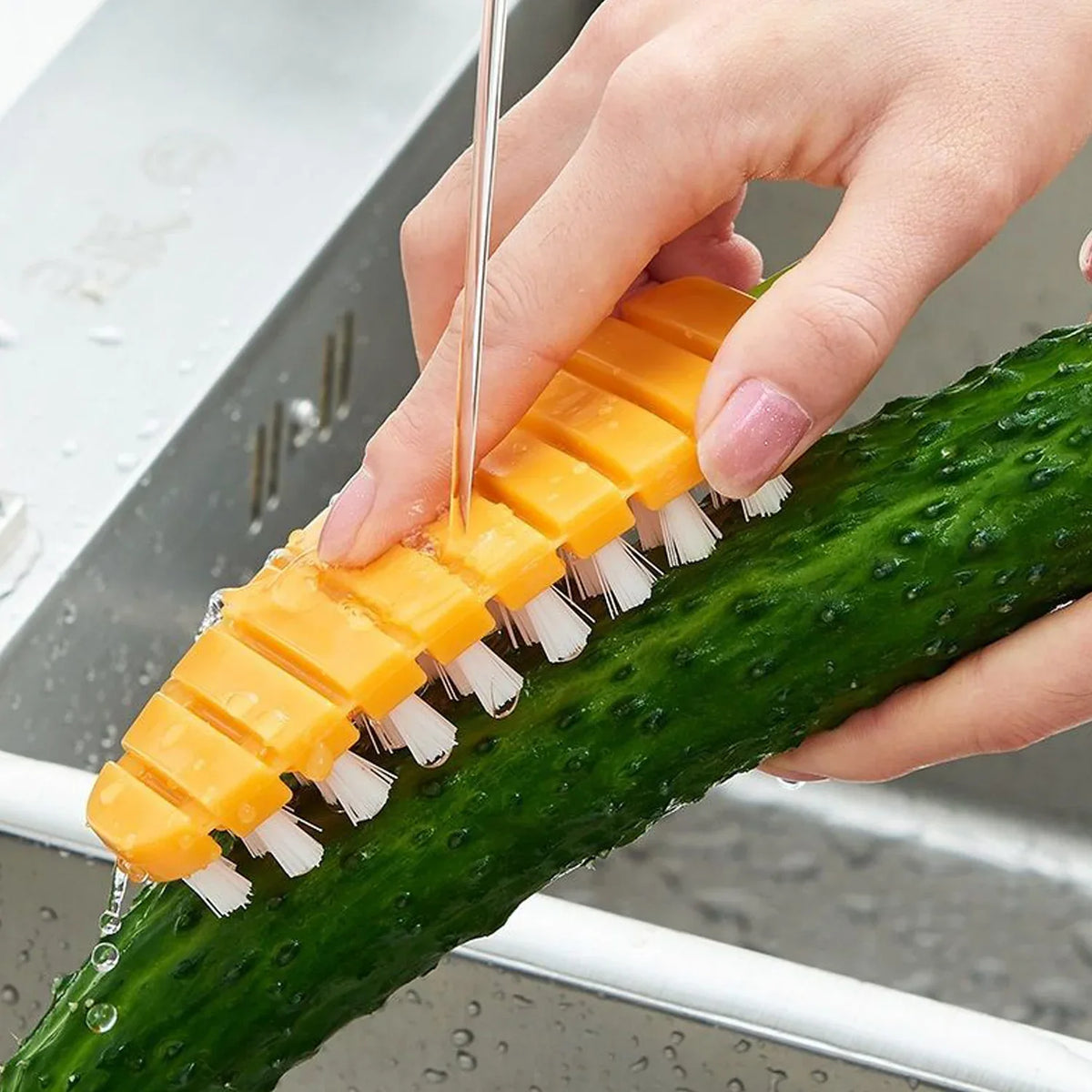2950 Vegetable Scrubbing Brush Vegetable Scrubber Nontoxic Fruit Brush Carrot Shape Vegetable Brush For Potato For Vegetable - Zidbik