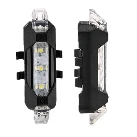 1560 Rechargeable Bicycle Front Waterproof Led Light (White) - Zidbik