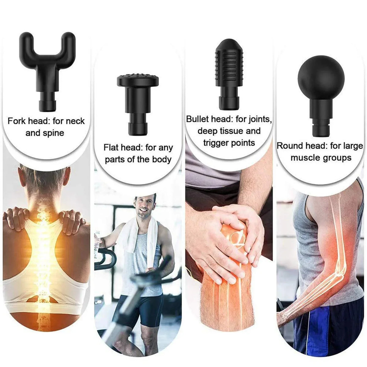 7390 Deep Tissue Percussion Body Massage Machine For Pain Relief - Zidbik