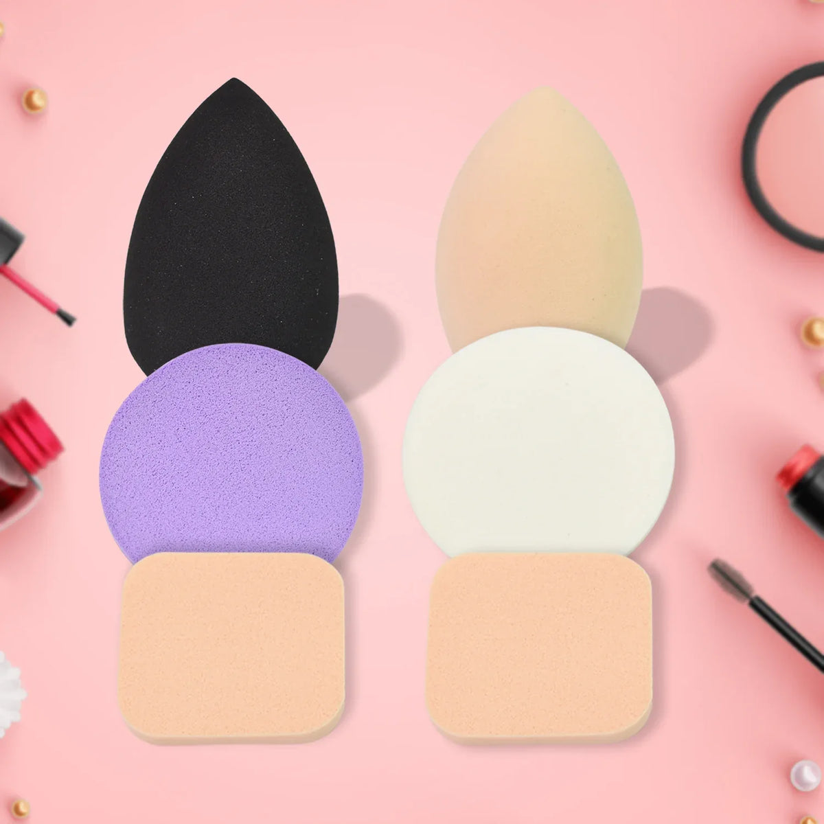 Makeup Sponges Set Perfect For Liquid Cream And Powder (6 Pcs Set) - Zidbik