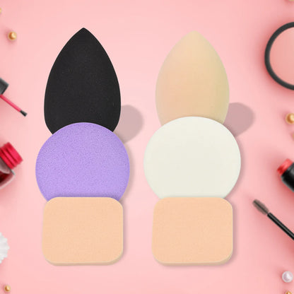 Makeup Sponges Set Perfect For Liquid Cream And Powder (6 Pcs Set) - Zidbik
