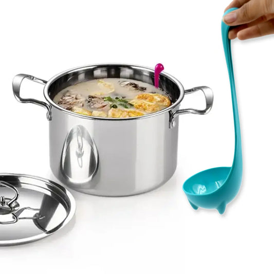 5871 Soup Spoon Creative Long Handle Standing Loch Ness Monster Colander Spoon Dinnerware Cooking Tools Kitchen Accessories - Zidbik