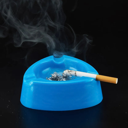Heavy Duty Plastic Ashtray (Mix Color 1 Pc) - Zidbik