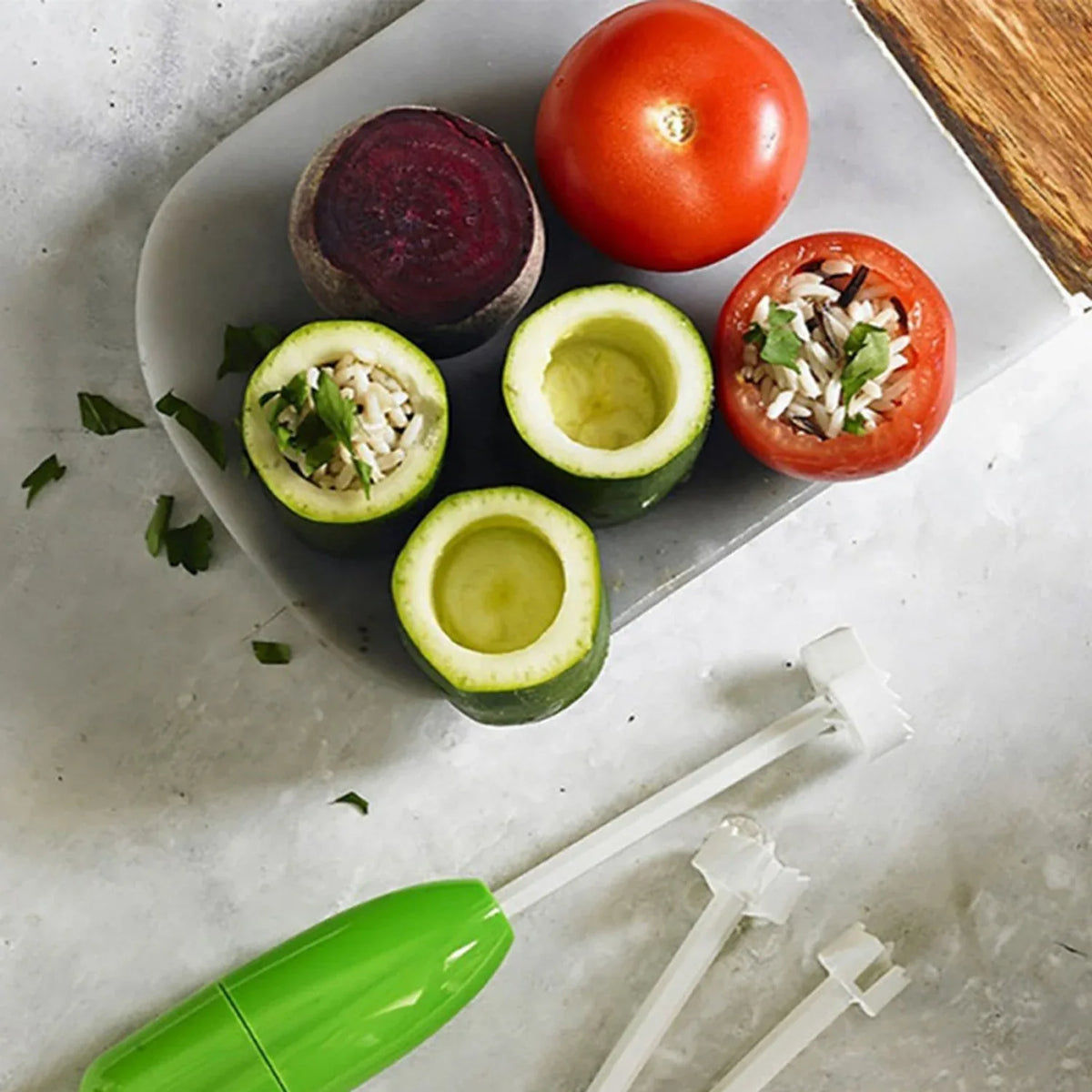 2433 Veg Drill Vegetable Spiralizer Digging For Stuffed Vegetables - Zidbik