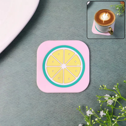 Premium Silicone Drink Coaster (1 Pc 88 Cm Mix Design) - Zidbik