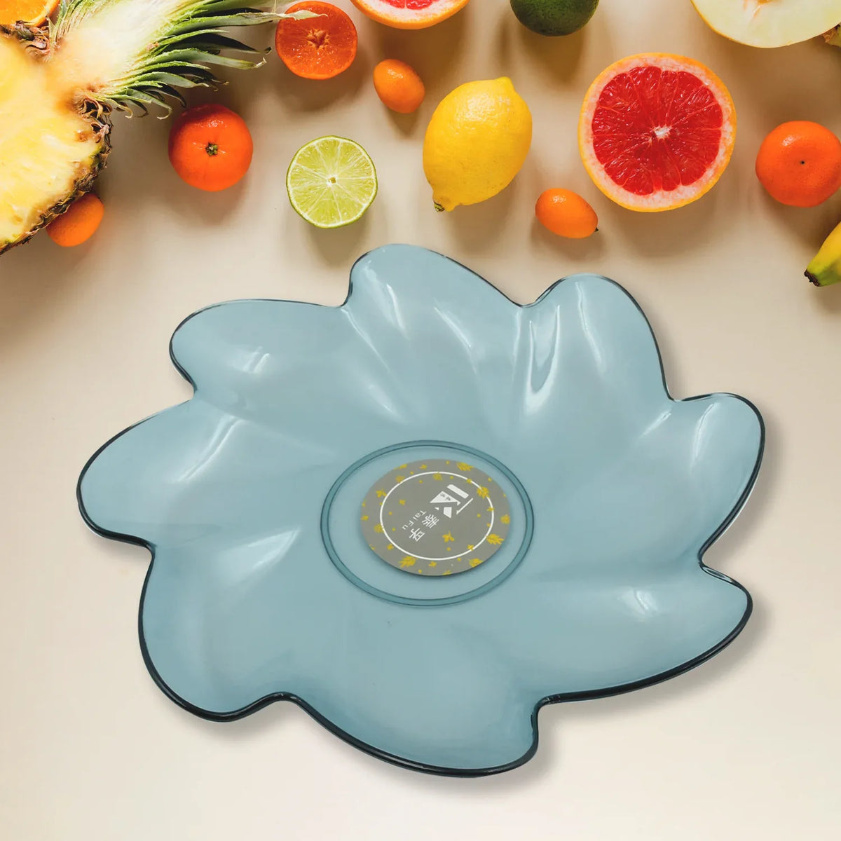 5535 Flower Shape Plastic Dinner  Fruit Plate   Tray  Snacks  Breakfast Plate Friendly Plastic Plate For Kids Party Supplies Birthday Holiday Party Dinnerware Supplies (1 Pc) - Zidbik