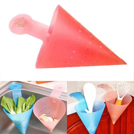 Multipurpose Hanging Sink Corner Strainer With Suction Cup (1 Pc) - Zidbik