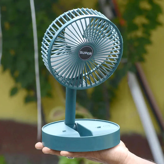 Foldable Mini Desk Fan With Adjustable Height And Angle (1 Pc) - Zidbik