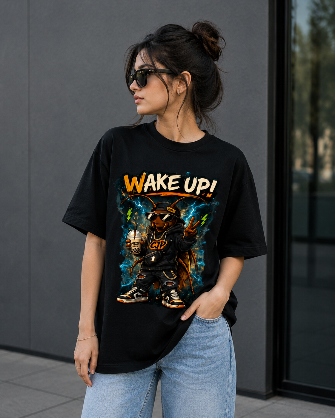 Wake Up Reality Oversized Unisex T-Shirt | Premium Anime Streetwear Tee