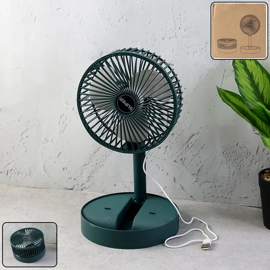 Foldable Mini Desk Fan With Adjustable Height And Angle (1 Pc) - Zidbik