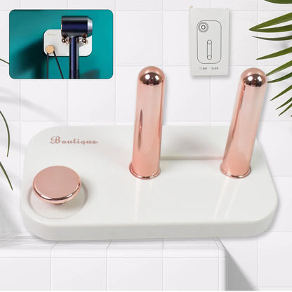 Hair Dryer Wall Mount Self Adhesive Hair Dryer Holder (1 Pc) - Zidbik
