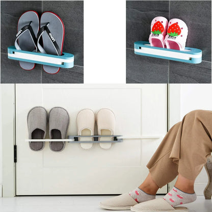 1122 Multifunction Folding Slippersshoes Hanger Organizer Rack - Zidbik