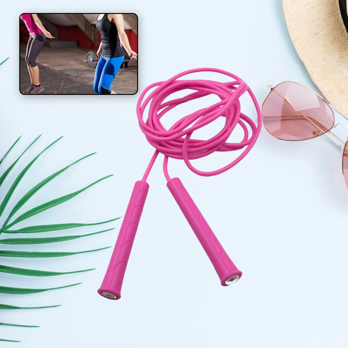 0648 3m Plastic Adjustable Wire Skipping Skip High Speed Jump Rope Cross Fit Fitness Equipment Exercise Workout - Zidbik