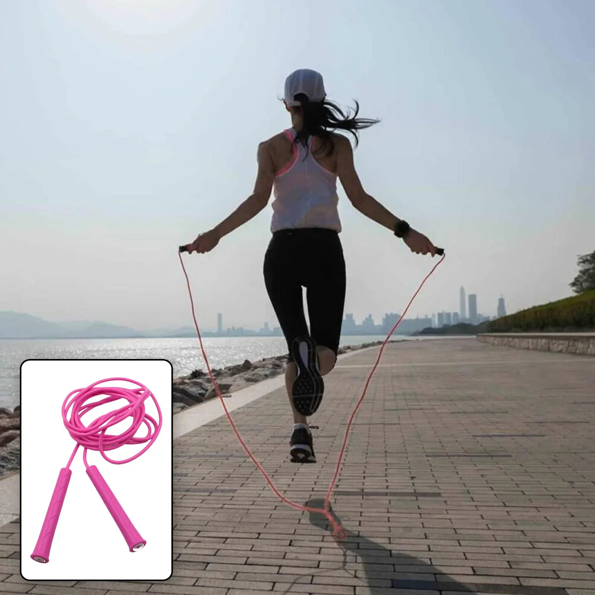 0648 3m Plastic Adjustable Wire Skipping Skip High Speed Jump Rope Cross Fit Fitness Equipment Exercise Workout - Zidbik